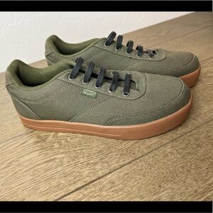 Original Penguin Eli Canvas Sneakers Size 5 Olive Green